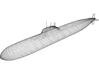 Alpha Submarine 3D Model preview