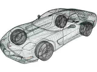 Chevrolet Corvette (1997) 3D Model preview