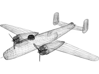 B-25 3D Model preview