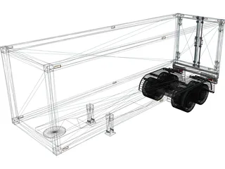 Trailer Box 3D Model preview