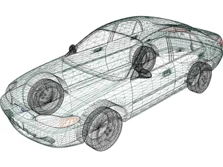 Ford Escort SE (1998) 3D Model preview