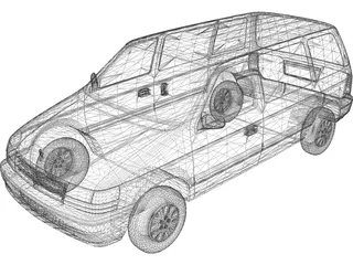 Dodge Caravan (1991) 3D Model preview