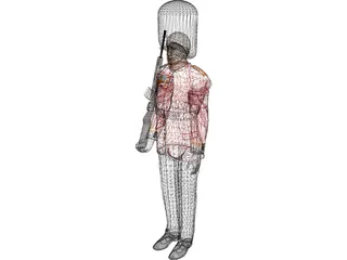 Buckingham Palace Guard 3D Model preview