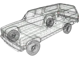 Chevrolet Suburban (1986) 3D Model preview