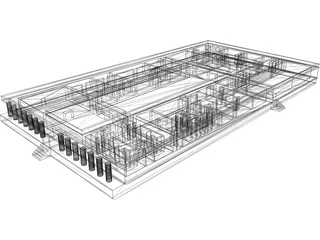 Egyptian Palace 3D Model preview