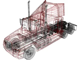 Freightliner FLD-120 3D Model preview
