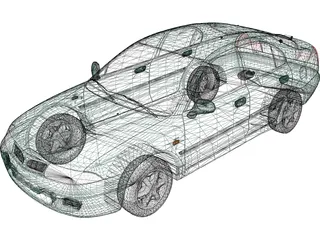 Mitsubishi Carisma (1998) 3D Model preview