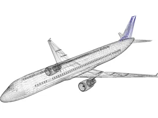 Airbus A321 3D Model preview