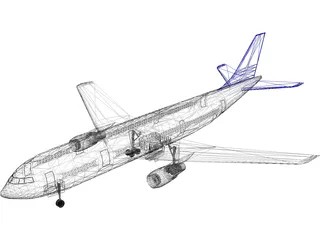 Airbus A300 3D Model preview