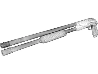Remington Black Jack Shotgun 3D Model preview