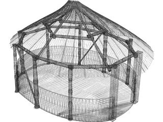 Indian Hut 3D Model preview