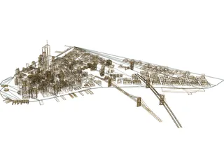 City Manhattan 3D Model preview