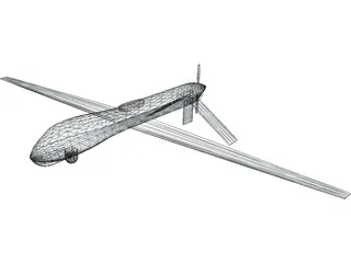 General Atomics MQ-1 Predator UAV Drone 3D Model preview