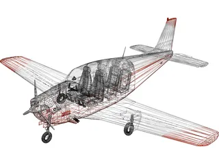 Raytheon A-36 Bonanza 3D Model preview