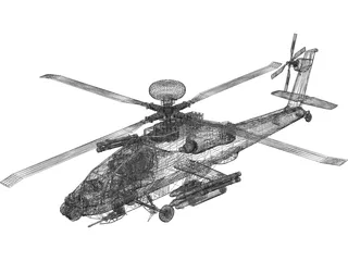 Boeing AH-64 Apache 3D Model preview