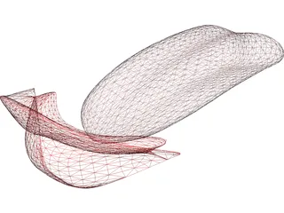 Female Mouth and Tongue 3D Model preview