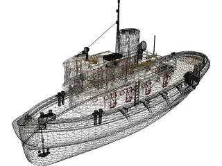 Diesel Tug 3D Model preview