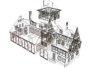 Fire Station 3D Model preview
