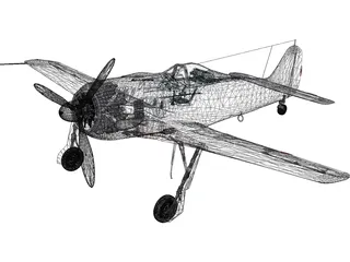 Focke-Wulf Fw 190 A 3D Model preview