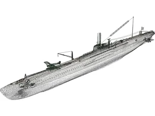 Submarine First Class 3D Model preview