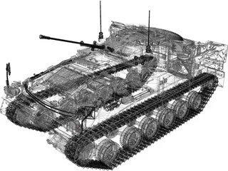 Warrior MCV 3D Model preview
