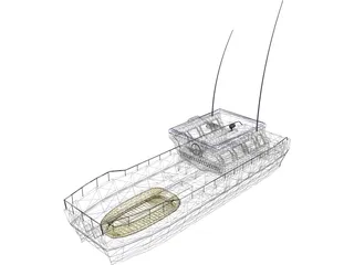 Rescue Boat 3D Model preview