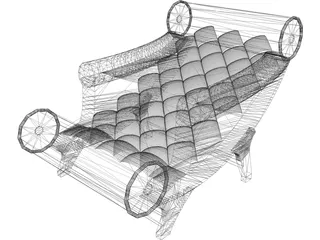 Adolf Loos Chaise Lounge 3D Model preview