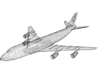 Boeing 747 3D Model preview