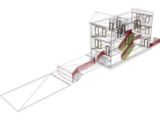 Philadelphia Row Home 3D Model preview