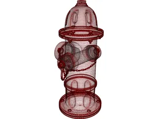 Red Fire Hydrant 3D Model preview