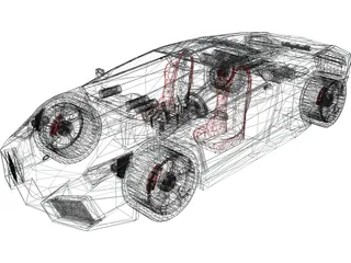 Lamborghini Reventon 3D Model preview