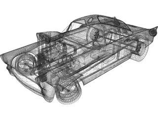 Ford Thunderbird Dragster 3D Model preview