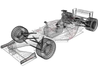 F1 Bar Honda 2001 3D Model preview