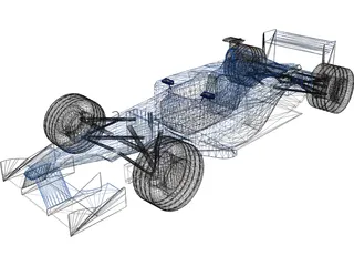 F1 Benetton 2001 3D Model preview