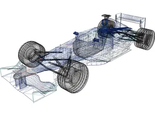 F1 Sauber 2001 3D Model preview