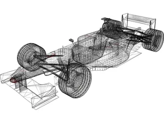 F1 McLaren 2001 3D Model preview