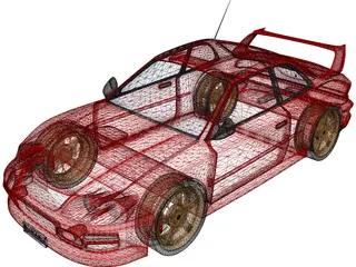 Subaru Impreza [Tuned] 3D Model preview