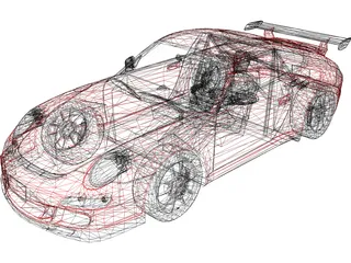 Porsche 911 GT3 RS 3D Model preview