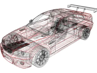 BMW M3 GTR 3D Model preview