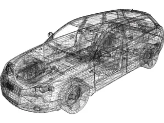 Audi A4 Avant 3.2 Quattro (2005) 3D Model preview