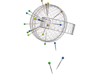 Sewing Pin 3D Model preview