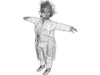 Einstein Scienctist 3D Model preview