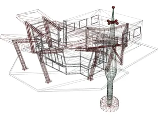 Cafe 3D Model preview