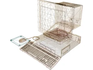 Computer Desktop with Mouse 3D Model preview