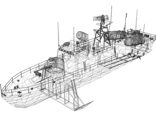 Missile Boat 206MR 3D Model preview
