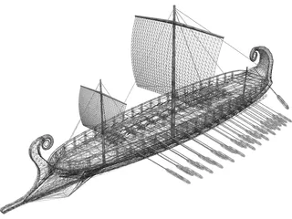Trireme 3D Model preview
