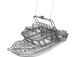 Fishing Boat 3D Model preview