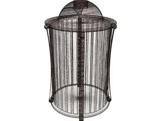 Trash Receptacle 3D Model preview
