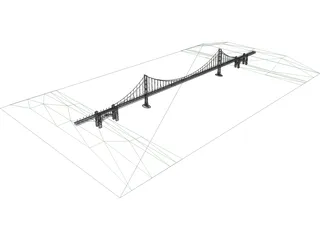 Golden Gate Bridge 3D Model preview