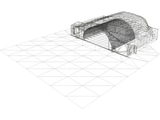 HAS - Hardened Aircraft Shelter 3D Model preview